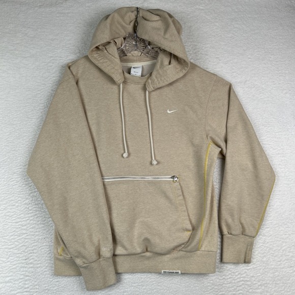 Nike Standard Issue Basketball Hoodie Sweatshirt Pullover Beige Men's Medium - Picture 1 of 14
